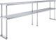 Heavy Duty Stainless Steel Double Overshelf With Brackets 18x96 For Work Table