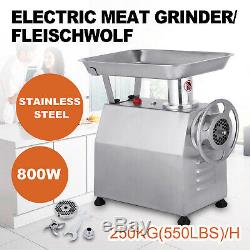 Heavy Duty Stainless Steel Electric Meat Grinder/Stuffer 550lbs/Hr