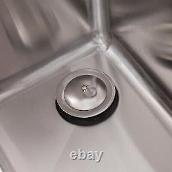 Heavy Duty Three 3 Compartment Sink Stainless Steel Commercial Kitchen Bar Sink