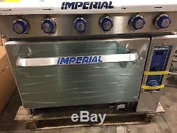 IMPERIAL 36 COMMERCIAL ELECTRIC 6 BURNER RANGE With CONVECTION OVEN IR-6-E