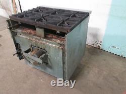 IMPERIAL H. D. COMMERCIAL NATURAL GAS (6) BURNER STOVE/RANGE withCONVECTION OVEN
