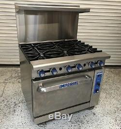 Imperial 6 Burner Range & Gas Convection Oven IR-6C #5380 Commercial NSF Stove