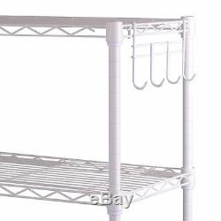 Industrial Wire Shelving Rack Metal Shelf Adjustable Unit Garage Kitchen Storage
