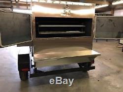 Insulated 48 x 48 Rotisserie Smoker With Trailer Call Before You Buy