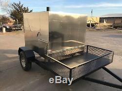 Insulated 48 x 60 Rotisserie Smoker with Trailer Call Before You Buy