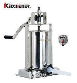 KITCHENER Stainless Steel Vertical Sausage Stuffer/Filler/Maker 10-lbs Capacity