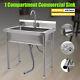 Kitchen Sink Stainless Steel Commercial 1 Compartment Utility Sink With Faucet