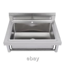 Kitchen Sink Stainless Steel Commercial 1 Compartment Utility Sink With Faucet