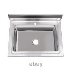 Kitchen Sink Stainless Steel Commercial 1 Compartment Utility Sink With Faucet