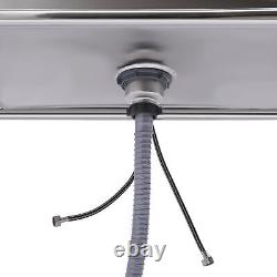 Kitchen Sink Stainless Steel Commercial 1 Compartment Utility Sink With Faucet