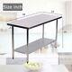 Kitchen Work Table Stainless Steel Adjustable Food Prep Table 24 36 48 60