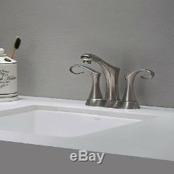 Kraus Cirrus 4 Centerset 2 Handle Bathroom Sink Faucet, Brushed Nickel (2 Pack)