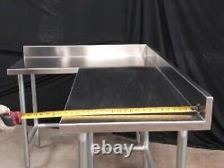 L-Shape Stainless Steel Table 71'' X 44 3/4'' X 34'' Tall