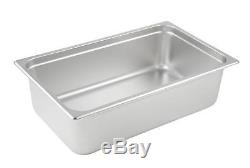 LOT OF 6 NEW FULL SIZE STEAM TABLE CHAFING INSERT PANS Stainless Steel 6 IN DEEP