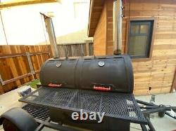 Large custom built BBQ Smoker Grill on single axle trailer