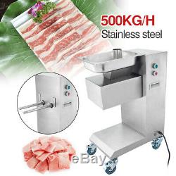 Larger 500kg/h Commercial Meat Slicer Machine 8mm Cutting Blade 110V Meat Cutter