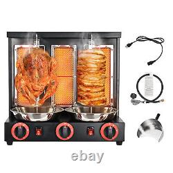 Meat Catch Pan Vertical Rotisserie Oven Grill Gas Commercial Shawarma Machine