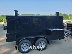 Mega Big BUTT w Sinks Storage BBQ Smoker Grill Trailer Food Truck Concession
