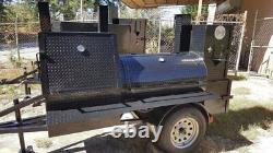Mini HogZilla Mobile BBQ 24 Grill 4 Barrel Smoker Trailer Food Truck Concession