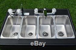Mobile Concession Sink Portable Sink Three Compartment Sink