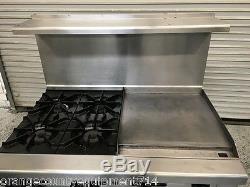 Montague Grizzly 48 Range Convection Oven 4 Open Burners Gas 24 Griddle #5375