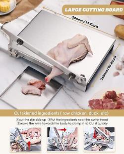 Moongiantgo Manual Meat Bone Cutter Rib Slicer Heavy Duty Chicken Cutting