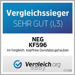 NEG Dunstabzugshaube KF596EKB Abluft/Umluft-Wandhaube A+ kopffrei 60cm schwarz