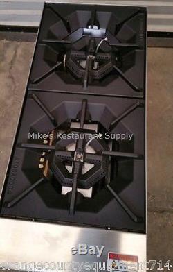 NEW 12 Hot Plate 2 Open Burner Gas Range Cook Top #2546 Commercial Atosa NSF