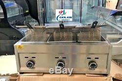 NEW 15 Gallon Commercial Deep Fryer Model FY5 Propane and Gas Use Counter Top