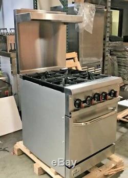 NEW 24 Oven Range 4 Burner Hot Plate Stove Commercial Kitchen Restaurant NSF