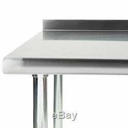 NEW! 30 x 36 Stainless Steel Work Prep Table Undershelf Restaurant Backsplash