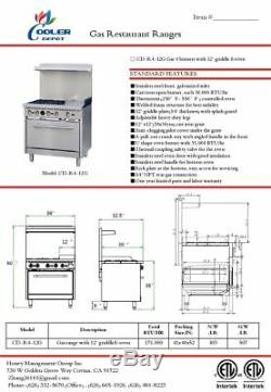 NEW 36 Oven Range Combo Griddle & Hot Plate Stove Top Commercial Kitchen NSF