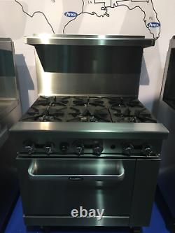 NEW 36 RANGE 6 BURNERS 1 OVEN STOVE With SALAMANDER NATURAL GAS FREE LIFT GATE
