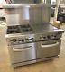 New 4 Burner Range 24 Griddle Flat Grill 48 Commercial Stove Gas Double Oven