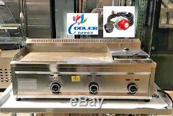 NEW 40 Outdoor Griddle Fryer Counter Top Taco Grill Burger Fries Propane Use