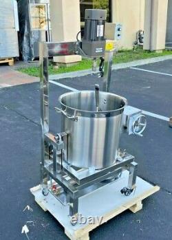 NEW 40L Steam Kettle Mixer Hand Crank Tilt Natural Gas and Electric Stirrer