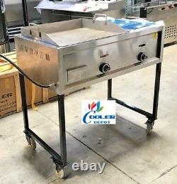 NEW 41 Taco Grill Griddle Cart 2 Burner Comal Asada Burger Pollo Model G24W1
