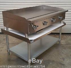 NEW 48 Gas Griddle & Stand Atosa ATMG-48 4176 Commercial Plancha Flat Top Grill