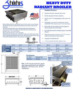 NEW 48 Radiant Char Broiler Gas Grill Stratus SRB-48 1231 BBQ Burger Commercial