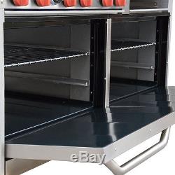 NEW! 6 Burner 60 Gas Range with 24 Raised Griddle/Broiler and Two 26 1/2 Ovens