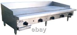 NEW 60 Commercial Flat Griddle Plate by Ideal. Made in USA. NSF & ETL approved