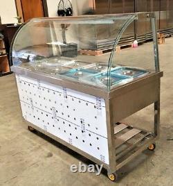 NEW 60 Warmer Steam Table Buffet Car Warm Food Server 8 Compartment Model C8