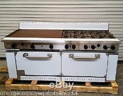 NEW 72 Range 6 Burner 36 Griddle Flat Top Restaurant #3489 Gas Double Oven