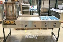 NEW 85 Combo Gas Griddle Rotisserie Shawarma Catering Taco Cart Commercial Use