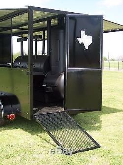 NEW BBQ pit Reverse Flow smoker Charcoal grill Concession trailer