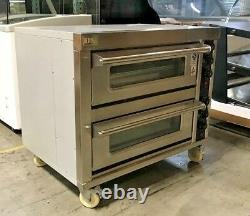 NEW Commercial Electric Double Pizza Oven Bakery Pizzeria Cooker Wings 220V