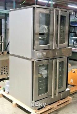 NEW Commercial Gas Double Stack Convection Oven 2 Deck Restaurant Kitchen NSF