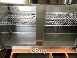 NEW CoolFront 48 2 Two Door Mega Top Refrigerated Sandwich Prep Table NEW