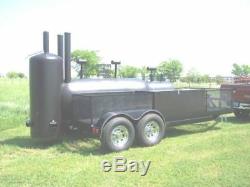 NEW Custom BBQ pit Charcoal grill Smoker style Trailer