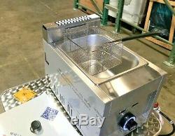 NEW Single Basket Commercial Deep Fryer Model FY19 Propane Gas Use Counter Top